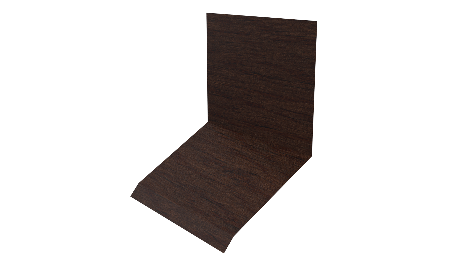 Планка примыкания верхняя к стене фальц 150x130x20 мм, Античный дуб 3D