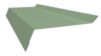 Планка примыкания в штробу 20x60x10 мм, 6019 бело-зеленый глянцевый