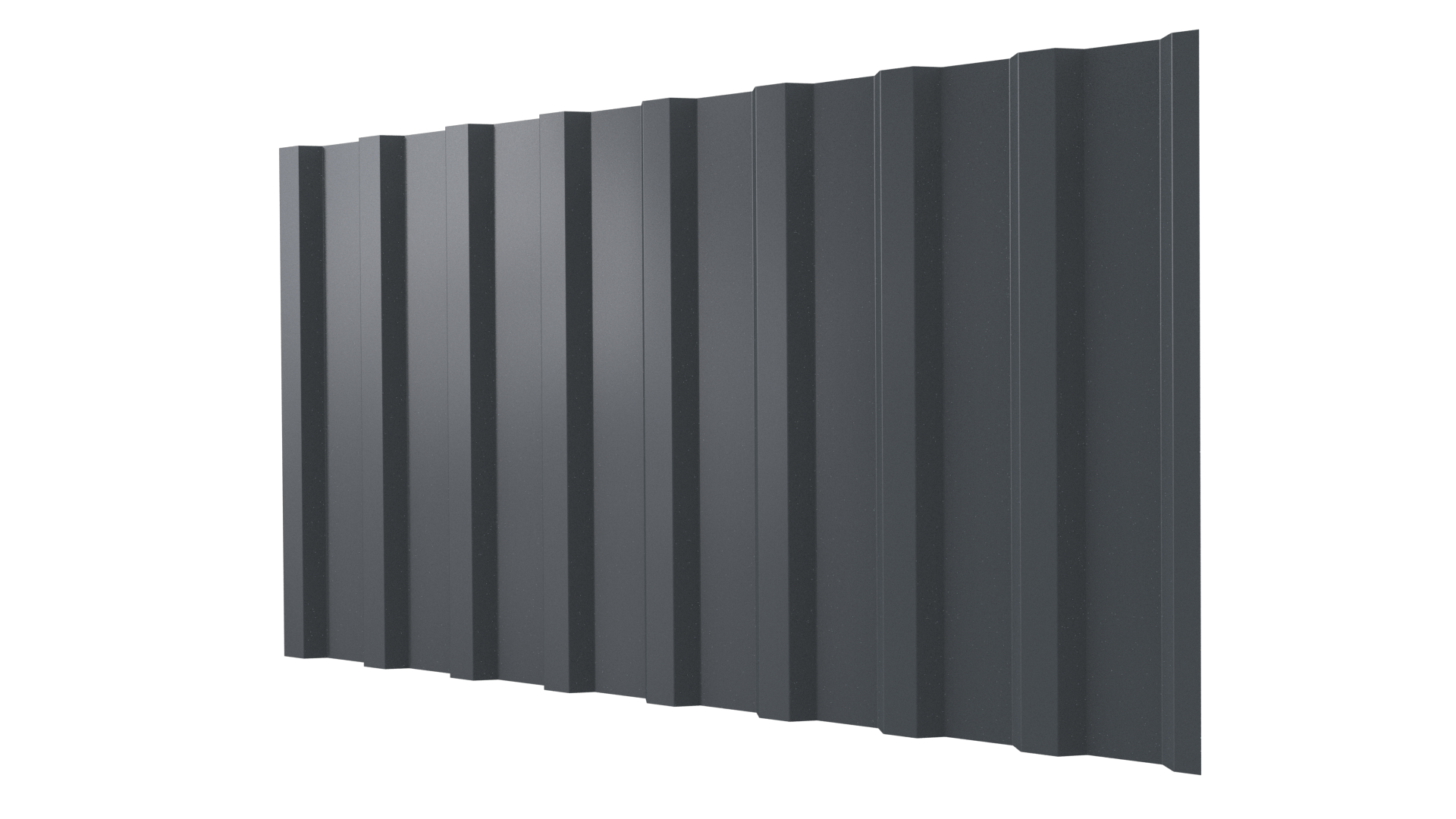 Профнастил С20B 1150/1100x0,45 мм, 7011 железно-серый глянцевый