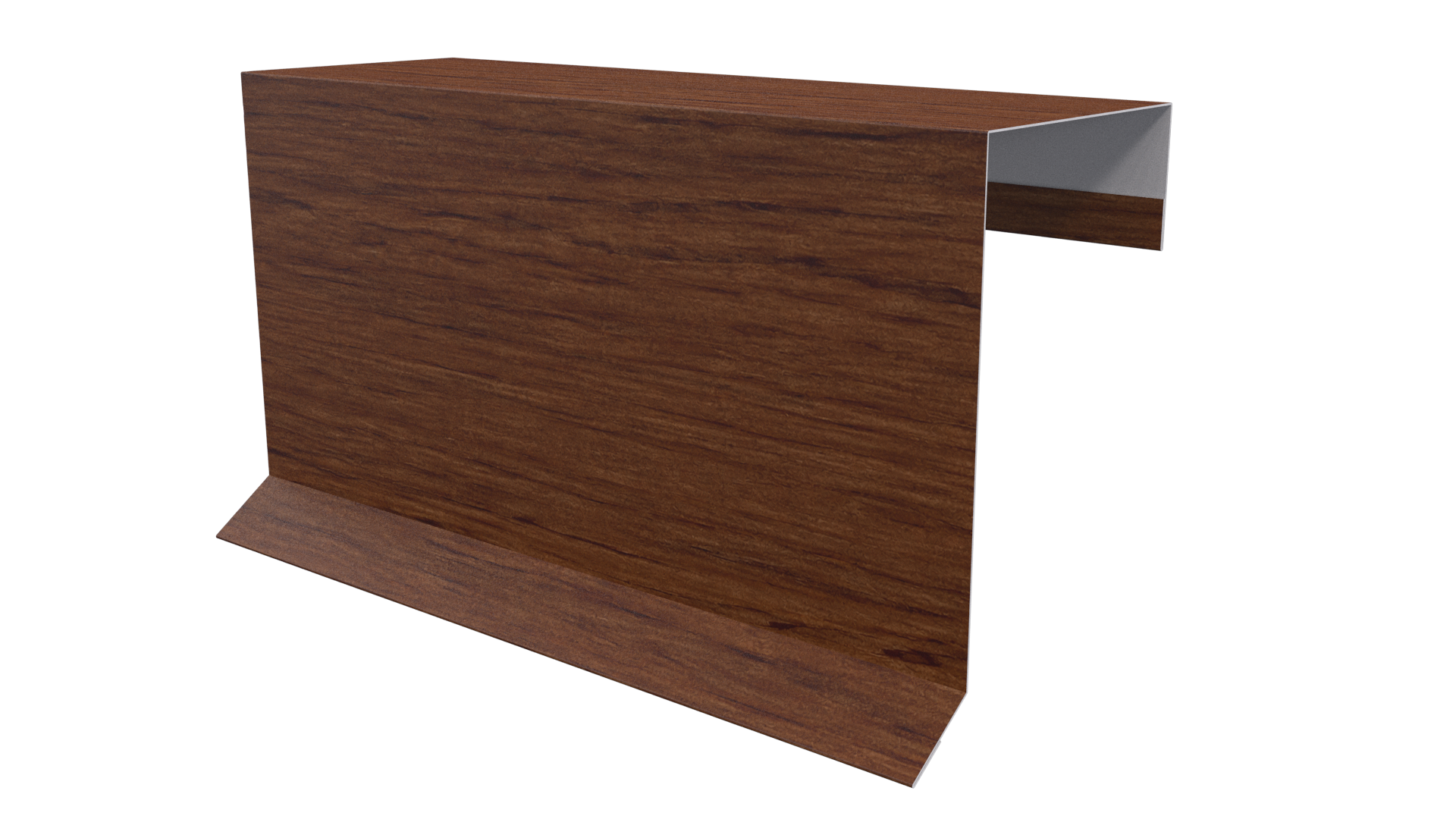 Планка торцевая фальц 65x97 мм, Золотой орех 3D