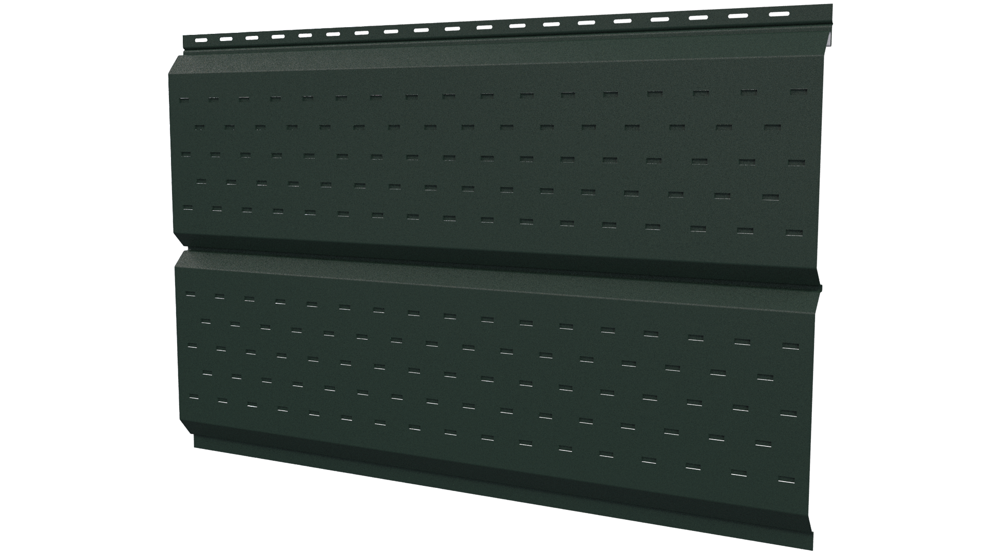 Софит Л-брус перфорированный 264/241x0,45 мм, 6009 пихтовый зеленый матовый