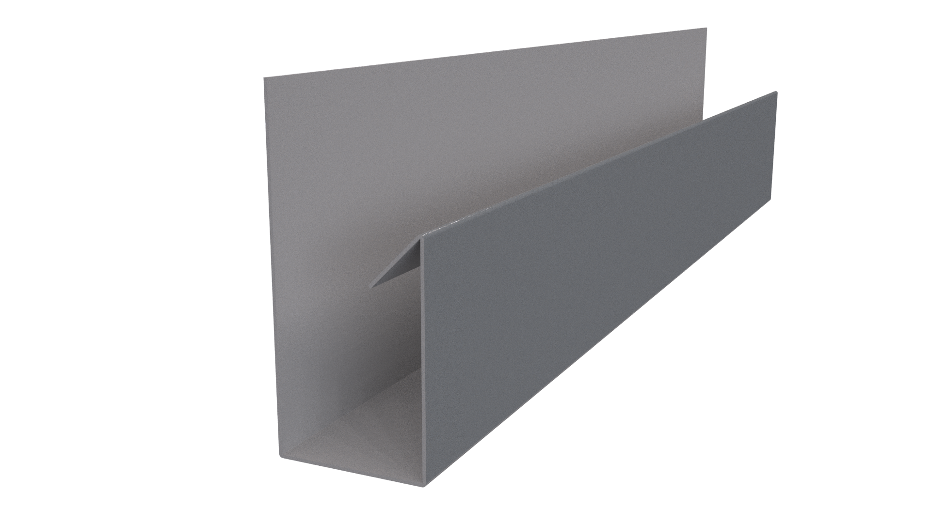 Планка П-образная Блок-хаус 30x30x2000 мм, 7040 серое окно глянцевый