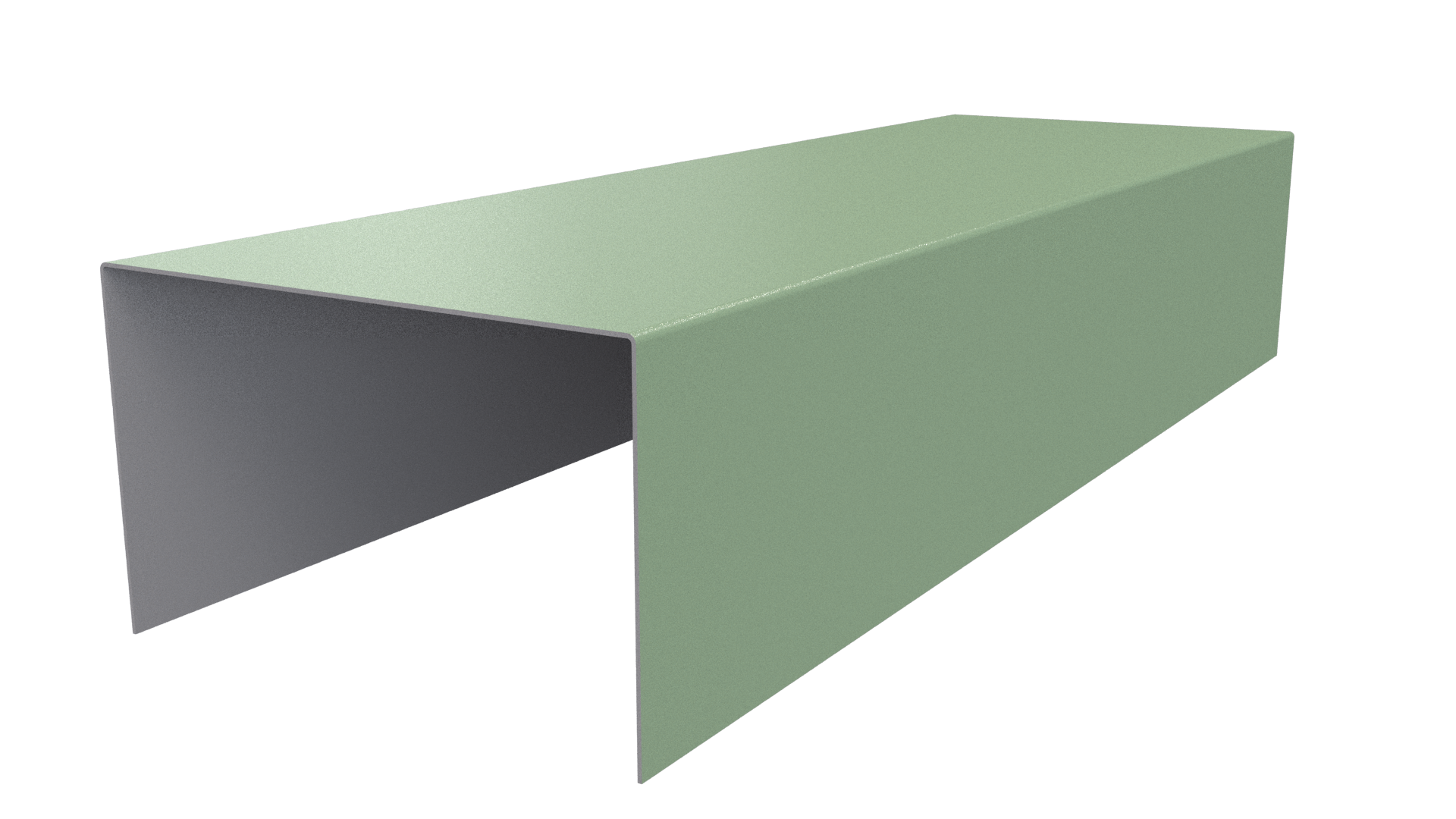 Крышка 40x65x40 мм, 6019 бело-зеленый глянцевый