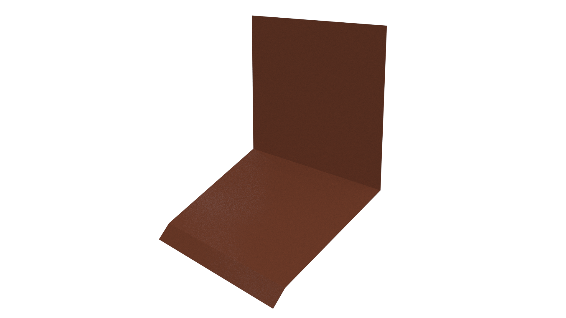 Планка примыкания верхняя к стене фальц 150x130x20 мм, 8004 медно-коричневый глянцевый