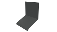 Планка примыкания верхняя к стене фальц 150x130x20 мм, 7005 мышино-серый глянцевый
