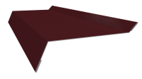 Планка примыкания в штробу 20x60x10 мм, 3005 винно-красный глянцевый