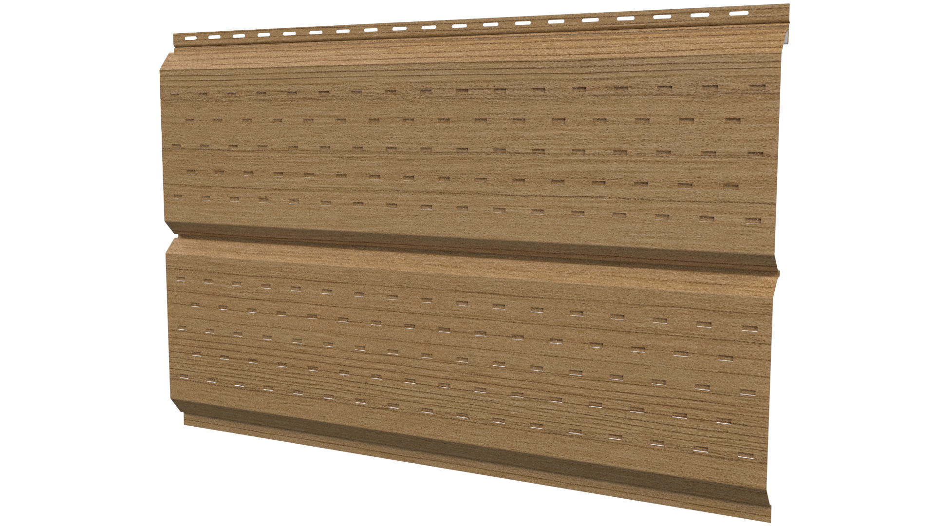 Софит Л-брус перфорированный 264/241x0,45 мм, Орех 3D