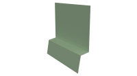 Планка стартовая фальц 135x30x55 мм, 6019 бело-зеленый глянцевый