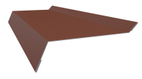 Планка примыкания в штробу 20x60x10 мм, 8004 медно-коричневый матовый