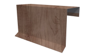 Планка торцевая фальц 65x97 мм, Орех 3D