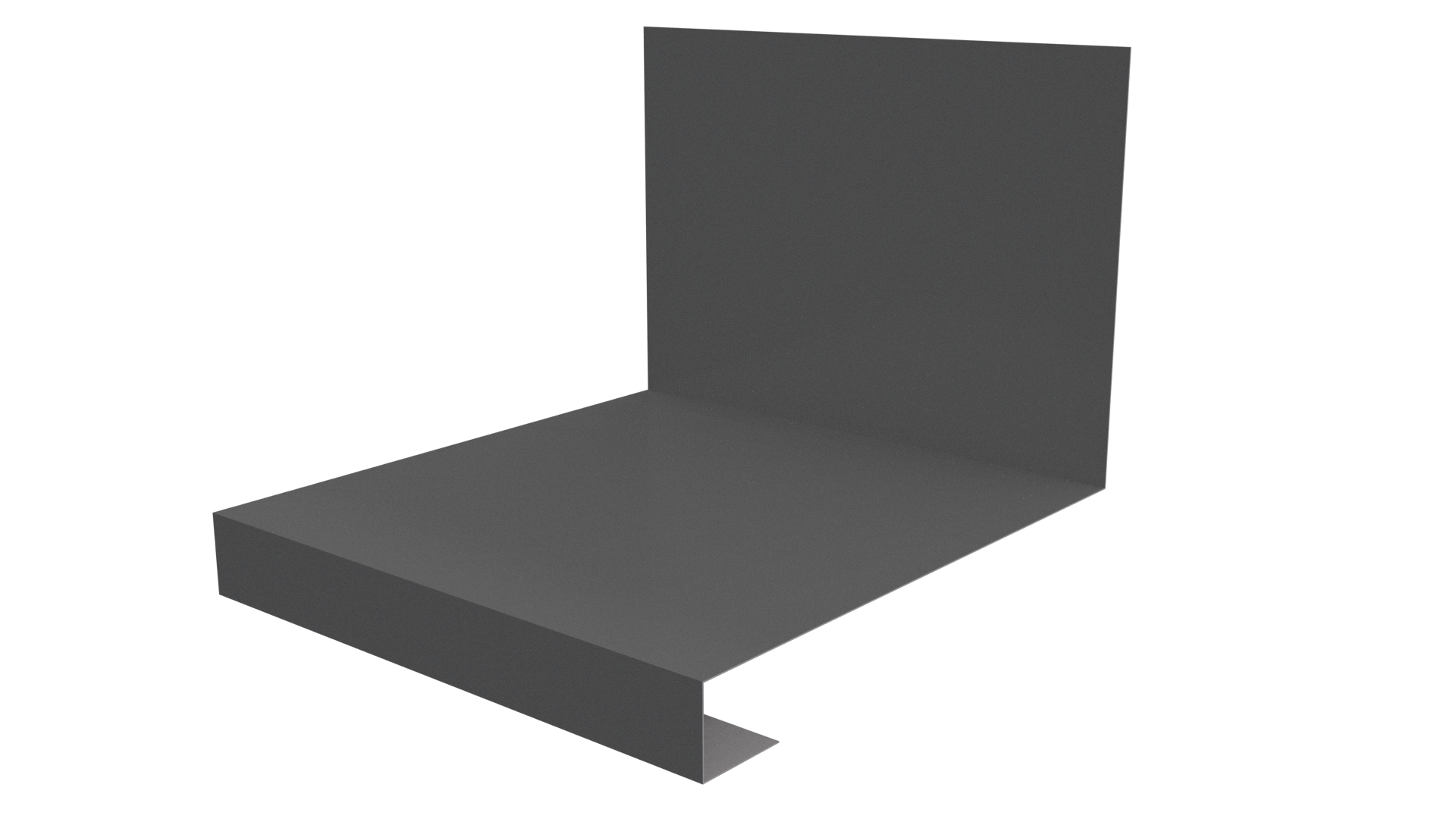 Планка примыкания нижняя к трубе фальц 140x200 мм, 7037 пыльно-серый глянцевый