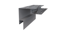 Планка угла наружного сложная Блок-хаус 110x110x2000 мм, Морион 3D