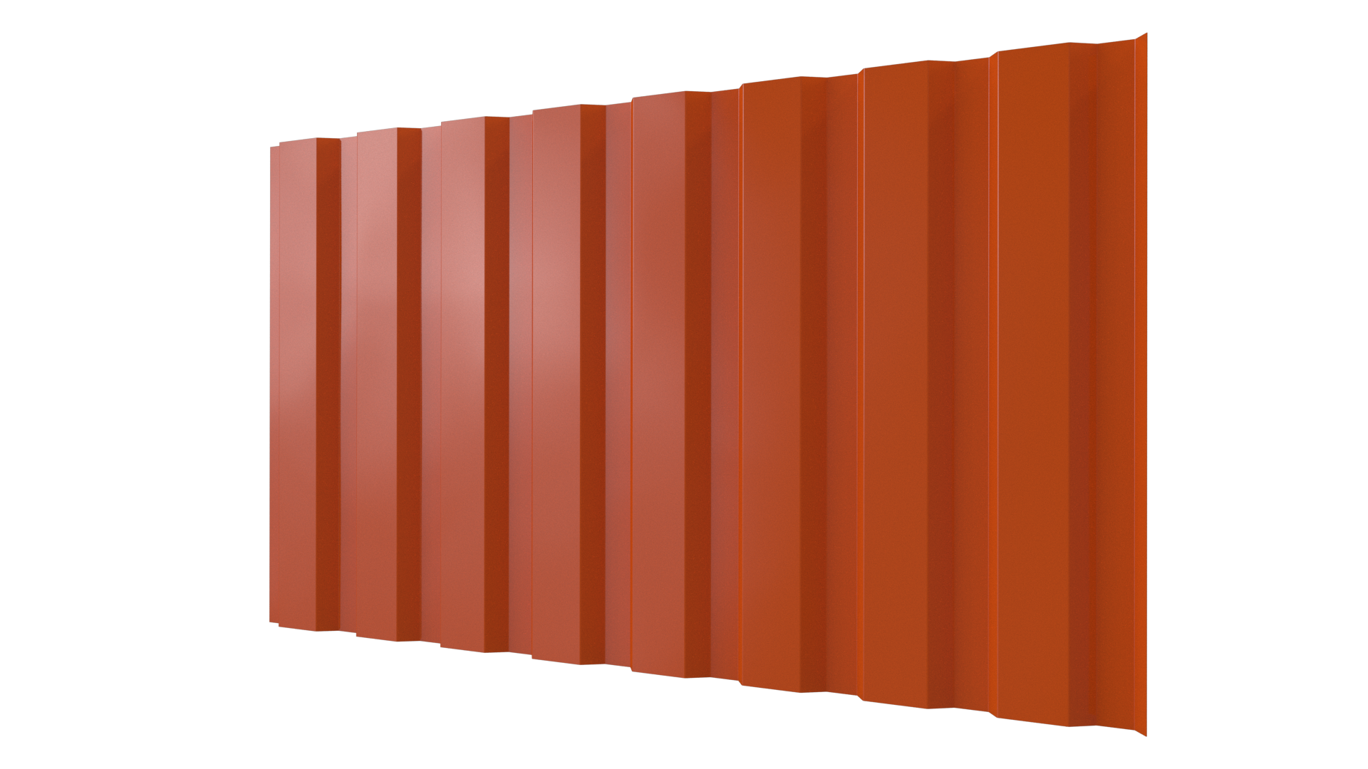 Профнастил С20A 1150/1100x0,65 мм, 2004 оранжевый глянцевый