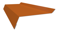 Планка примыкания в штробу 20x60x10 мм, 2011 насыщенный оранжевый глянцевый