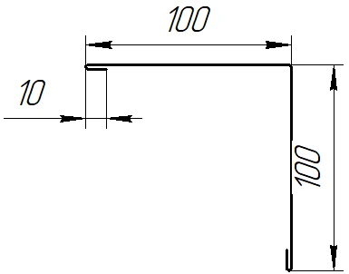 Угол наружний 100x100x2000 мм, 3005 винно-красный матовый