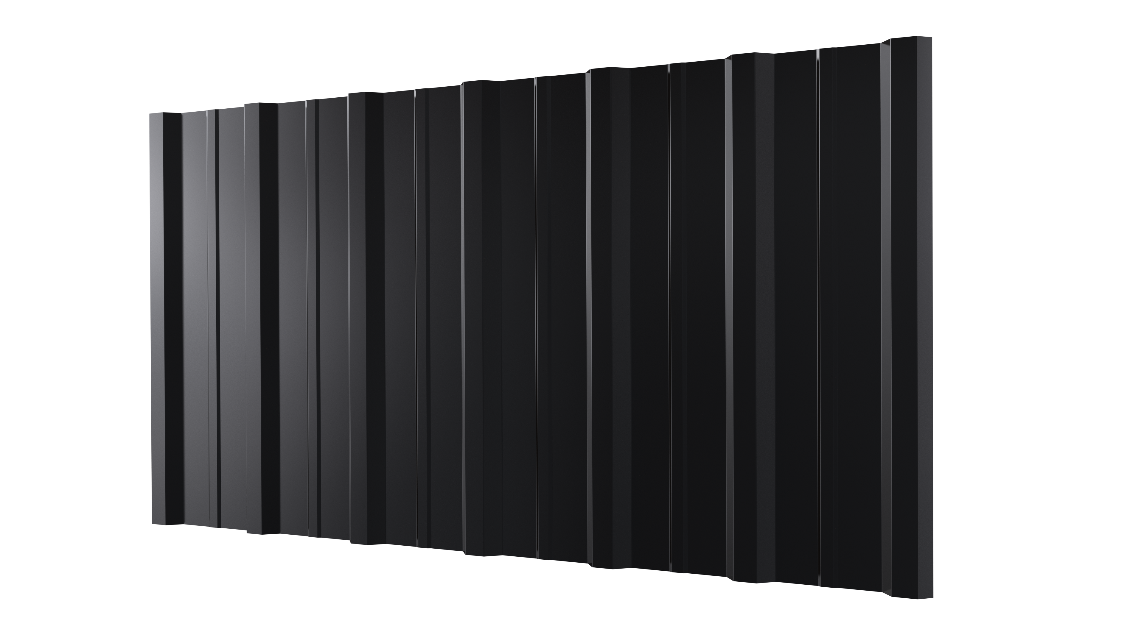 Профнастил НС16 1150/1100x0,45 мм, 9005 черный янтарь глянцевый