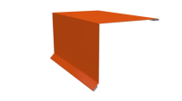 Планка торцевая 120x95x2000 мм, 2004 оранжевый глянцевый