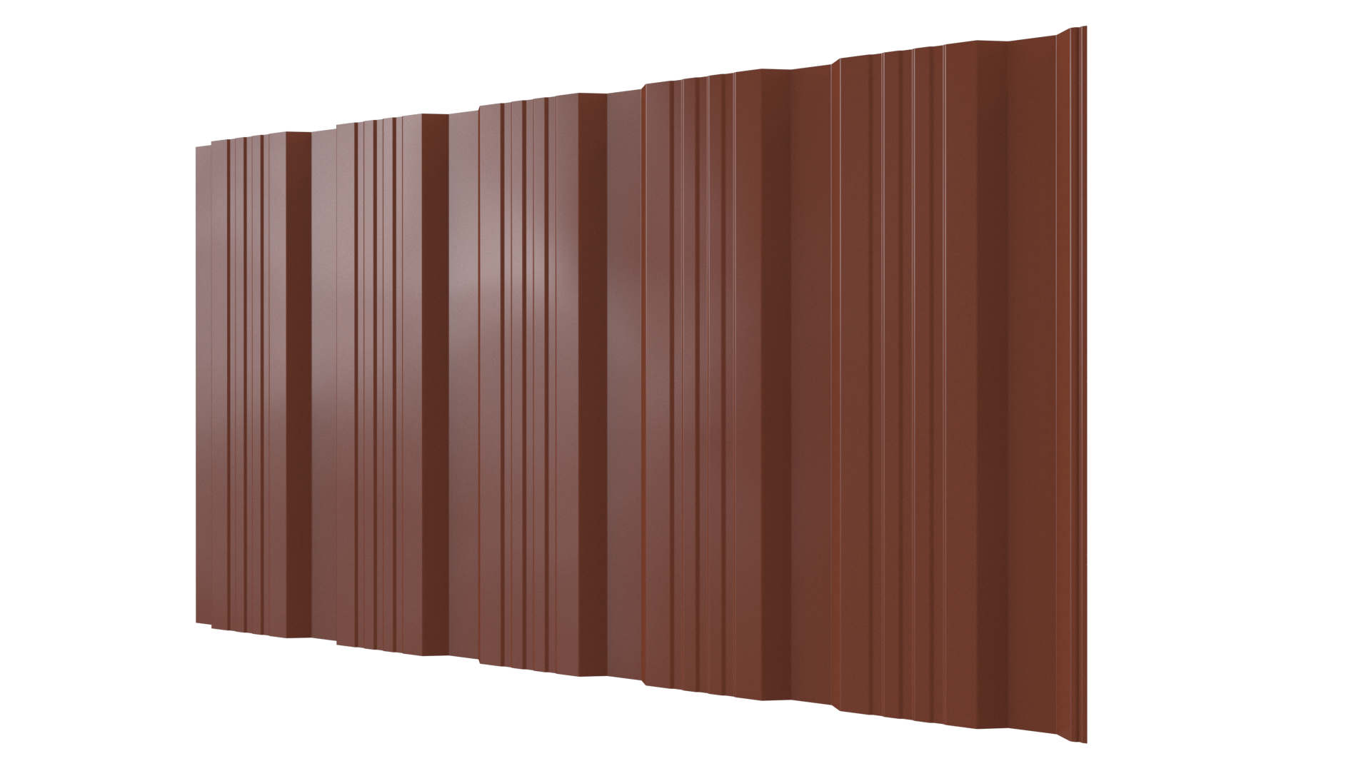 Профнастил К20 1195/1130x0,3 мм, 8004 медно-коричневый глянцевый