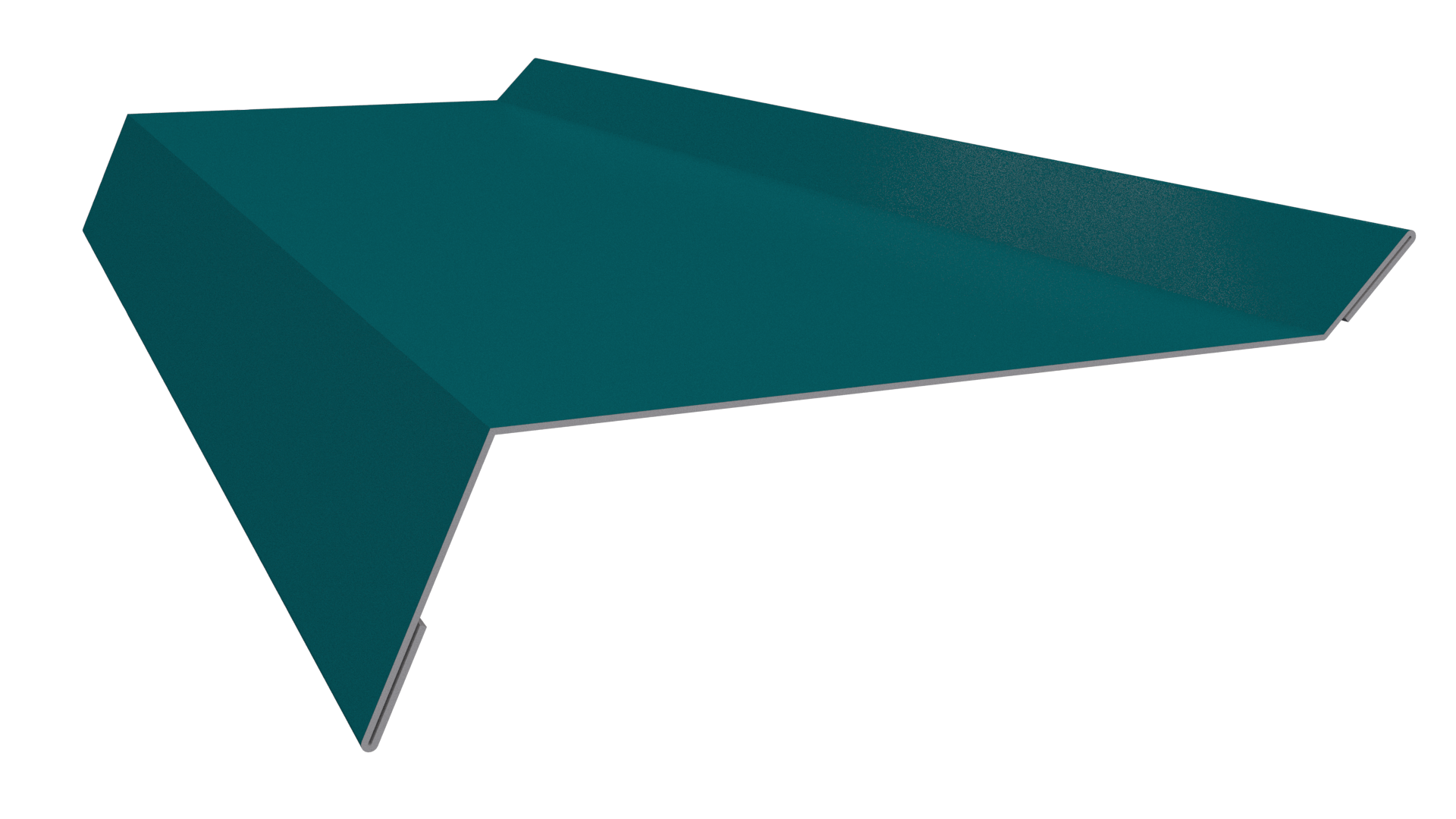 Планка примыкания в штробу 20x60x10 мм, 5021 водная синь глянцевый