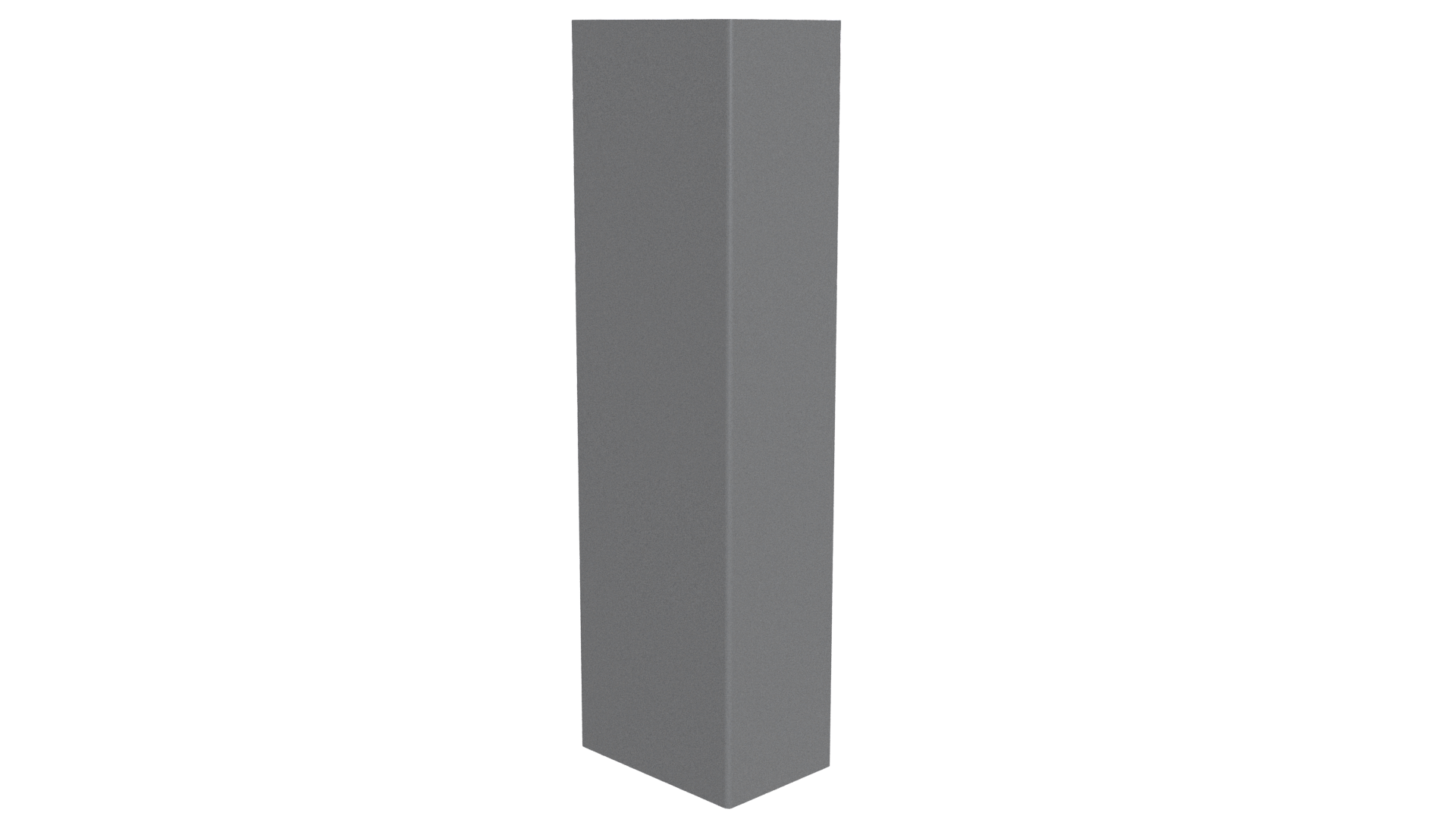 Стойка 40x60x40 мм, 9006 бело-алюминиевый глянцевый