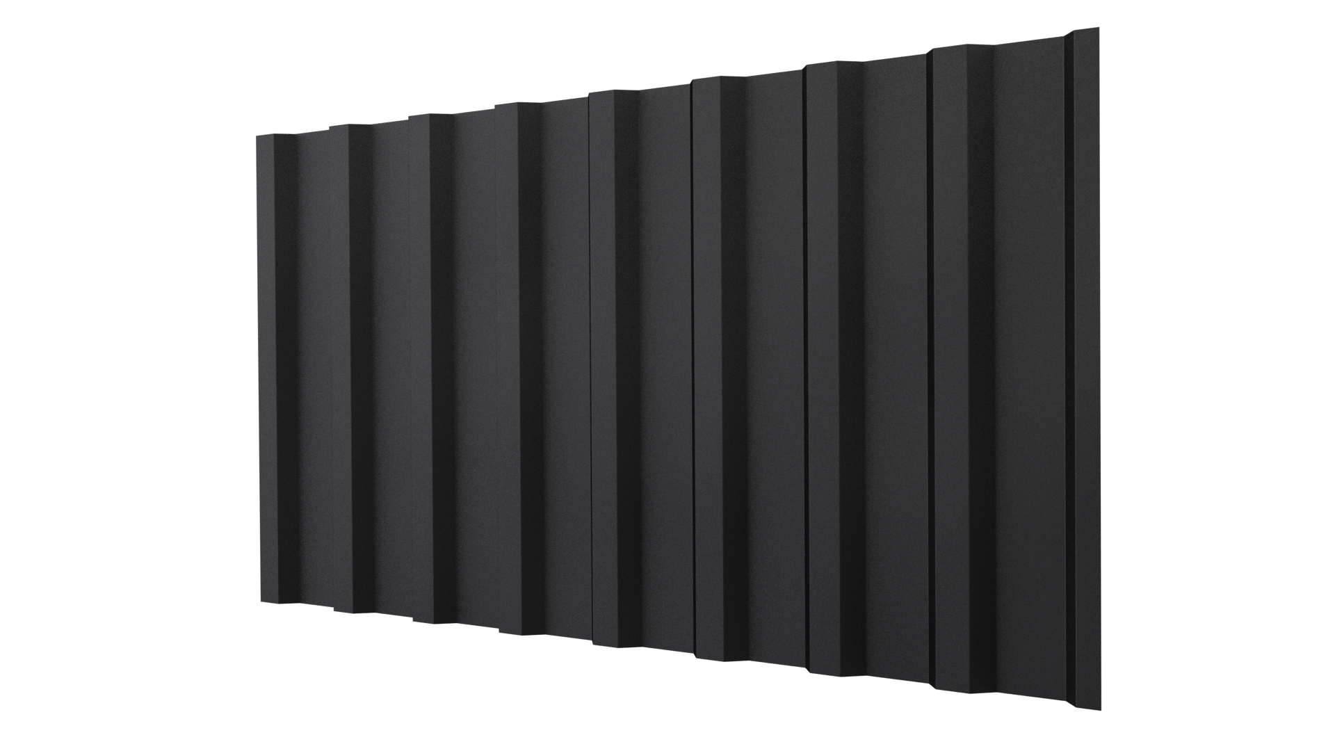Профнастил С20B 1150/1100x0,5 мм, 9005 черный янтарь матовый