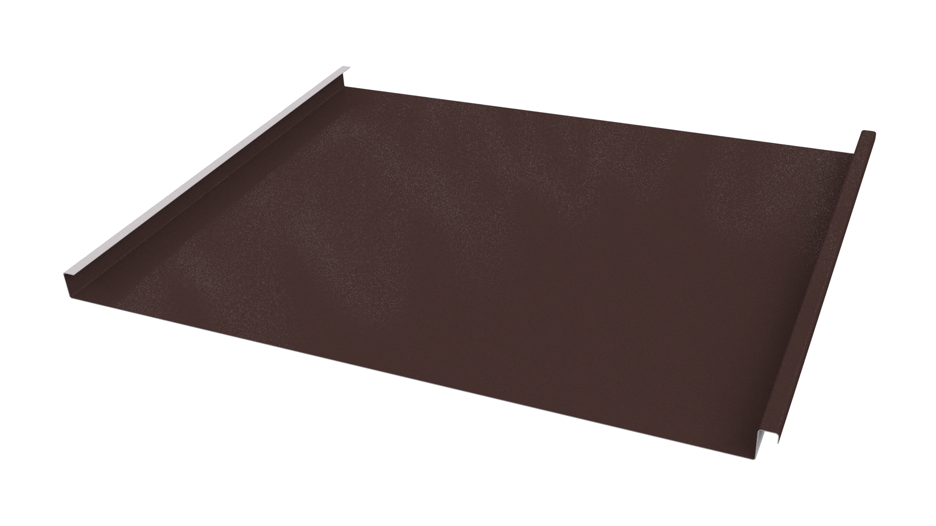 Фальцевая кровля 562/550x0,5 мм, 8017 шоколадно-коричневый PUR Pruf