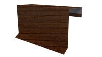 Планка торцевая фальц 65x97 мм, Золотой орех 3D