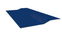 Планка крепёжная фальц 50x17x29 мм, 5005 сигнальный синий глянцевый
