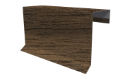 Планка торцевая фальц 65x97 мм, Дуб Сантана 3D