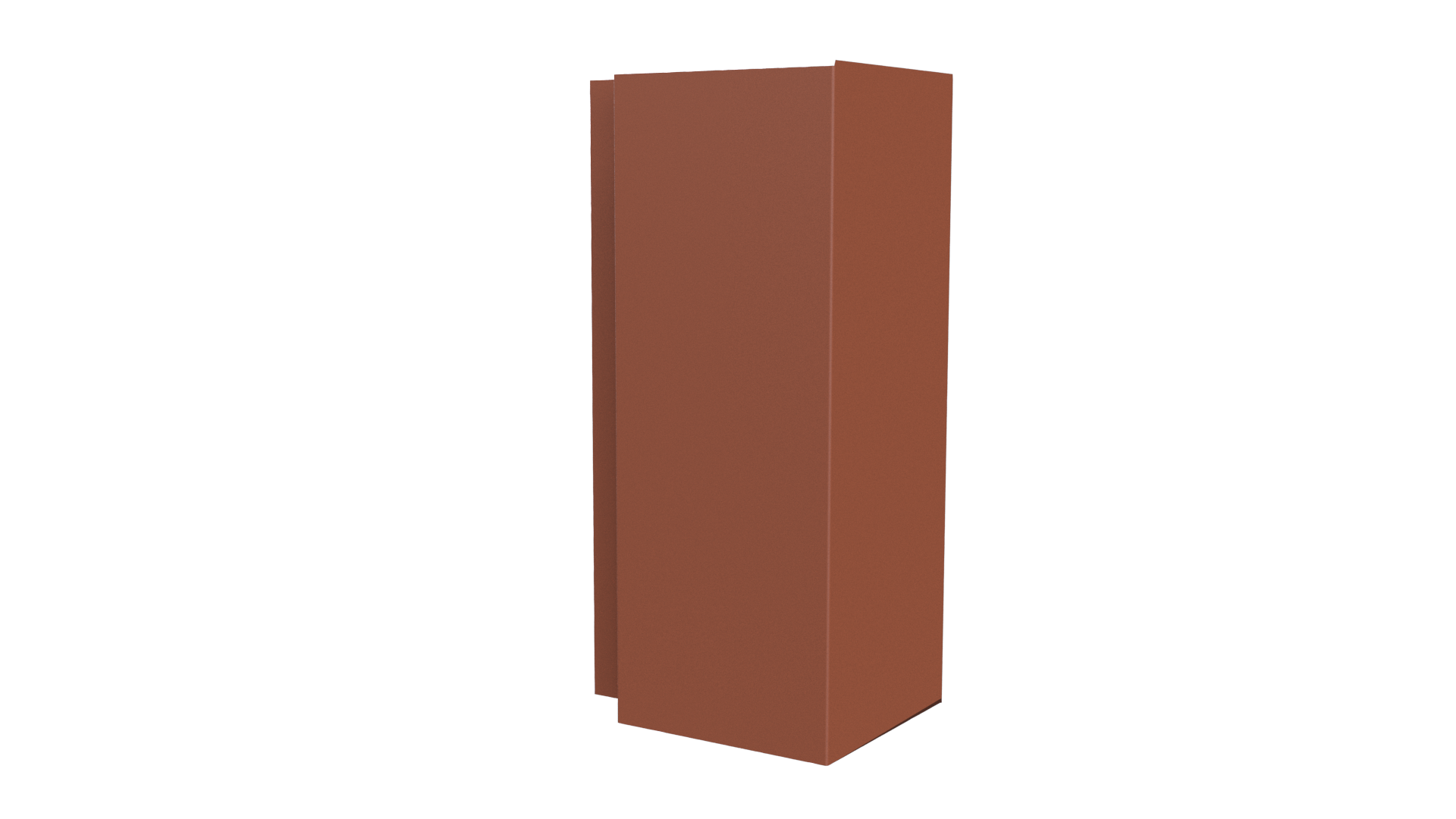 Планка угла наружного сложная Блок-хаус 110x110x2000 мм, 8004 медно-коричневый матовый