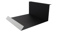 Планка примыкания нижняя 100x200x2000 мм, 9005 черный янтарь матовый