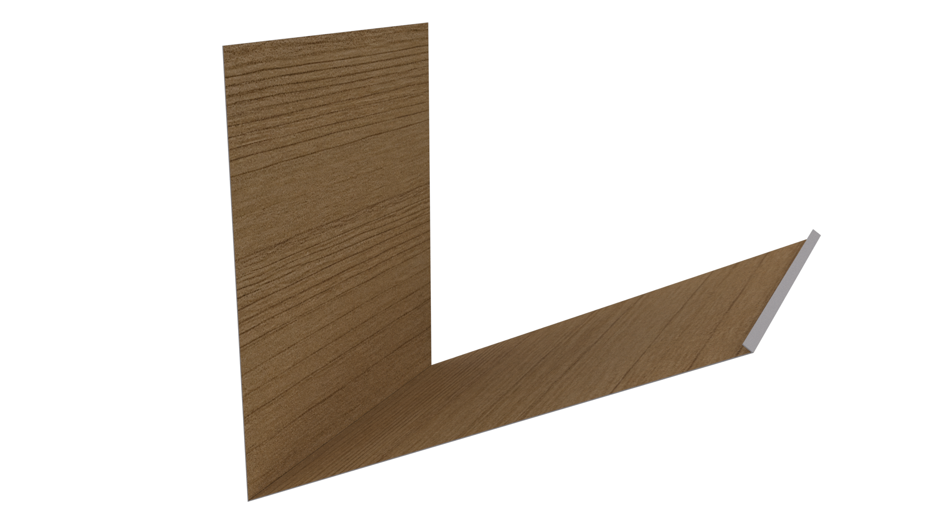 Планка примыкания верхняя к трубе фальц 250x210 мм, Орех 3D