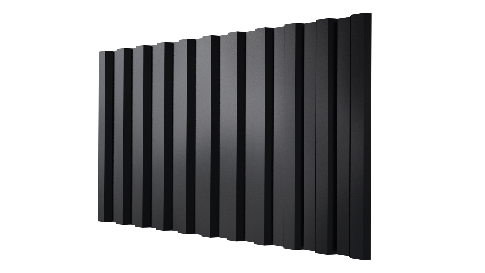 Профнастил С21 1051/1000x0,3 мм, 9005 черный янтарь глянцевый