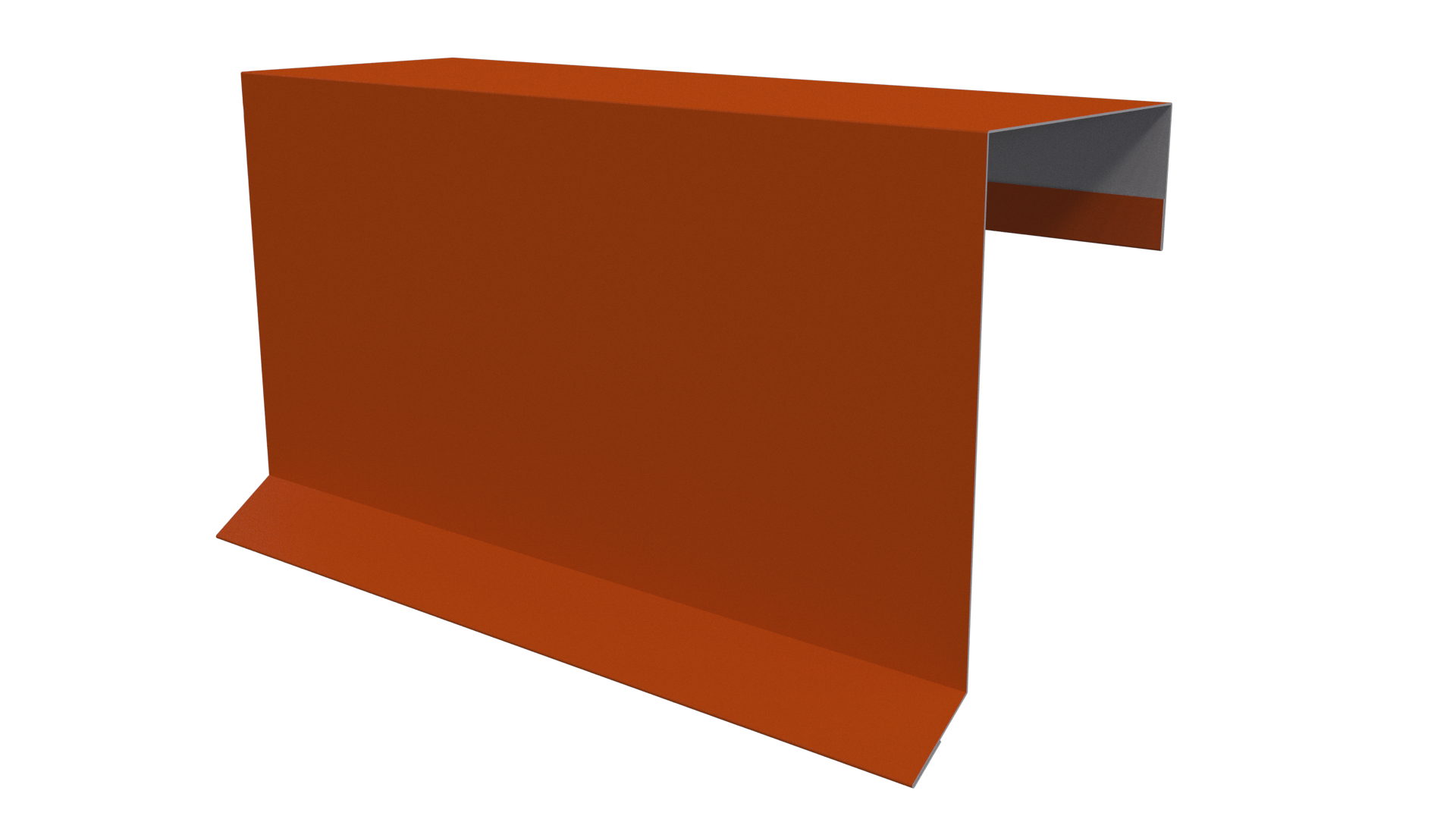 Планка торцевая фальц 65x97 мм, 2004 оранжевый глянцевый