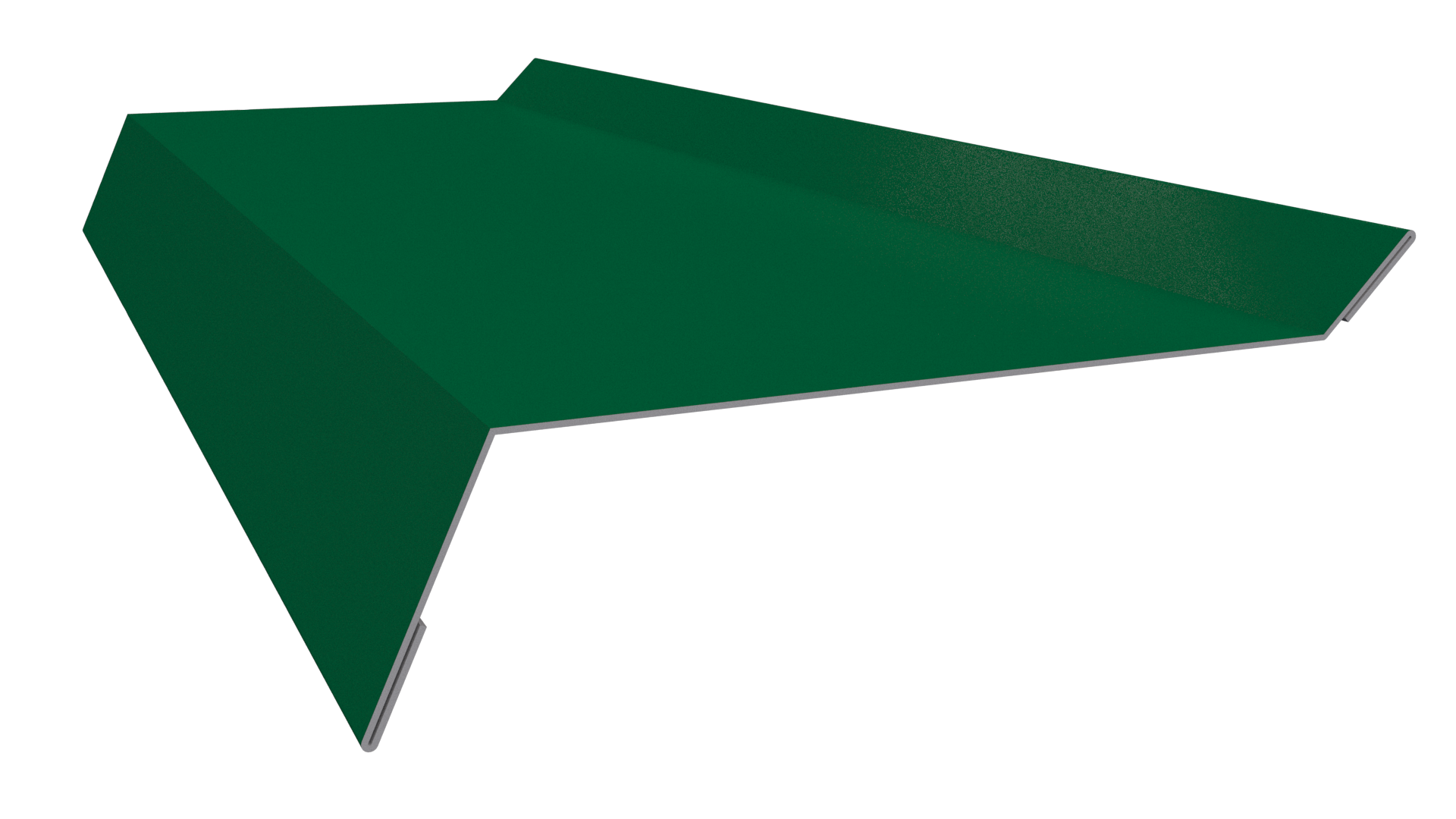 Планка примыкания в штробу 20x60x10 мм, 6029 мятно-зеленый глянцевый
