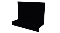 Примыкание боковое фальц 25x65x130 мм, 9005 черный янтарь глянцевый