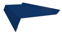 Планка примыкания в штробу 20x60x10 мм, 5005 сигнальный синий глянцевый