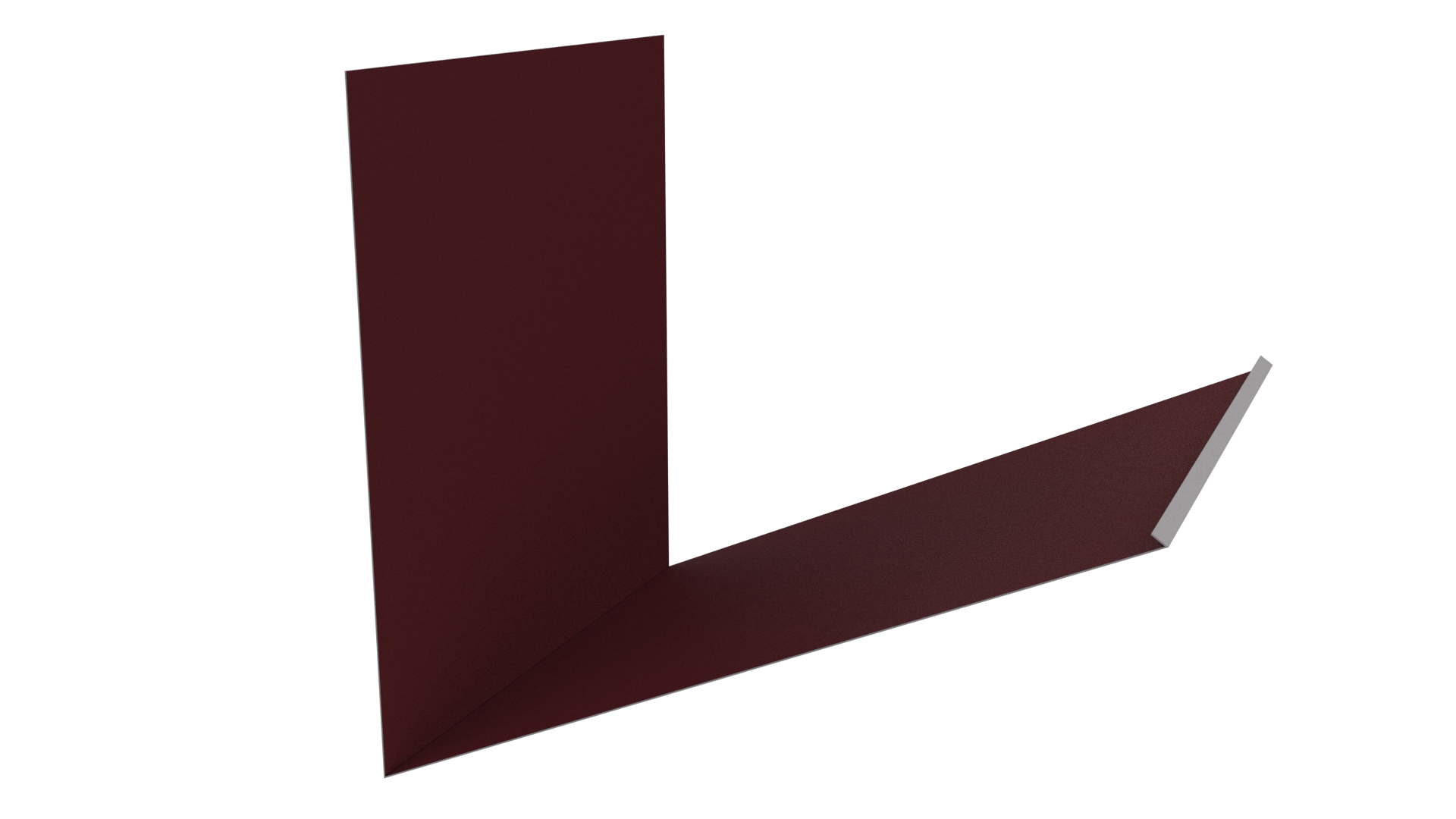 Планка примыкания верхняя к трубе фальц 250x210 мм, 3005 винно-красный матовый