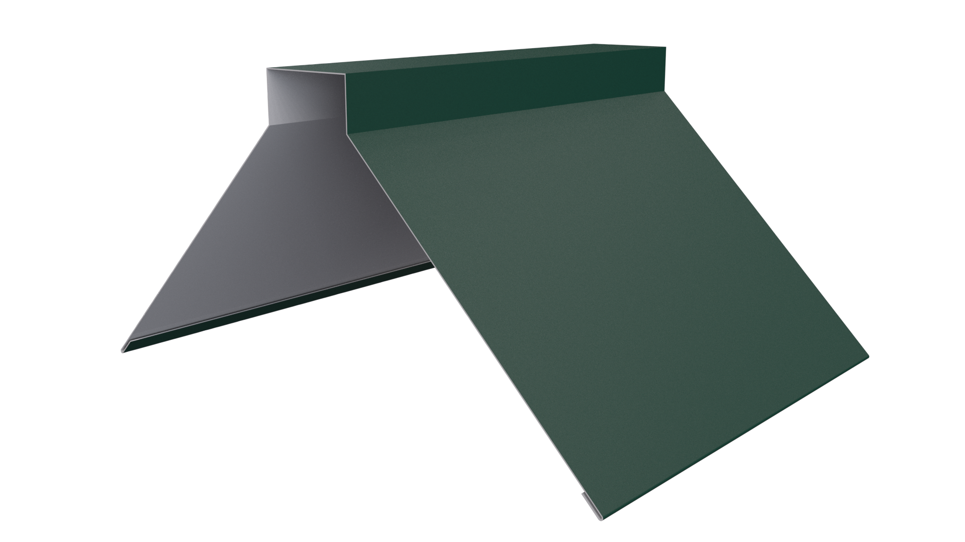 Конёк фигурный 150x150x2000 мм, 6005 зеленый мох матовый