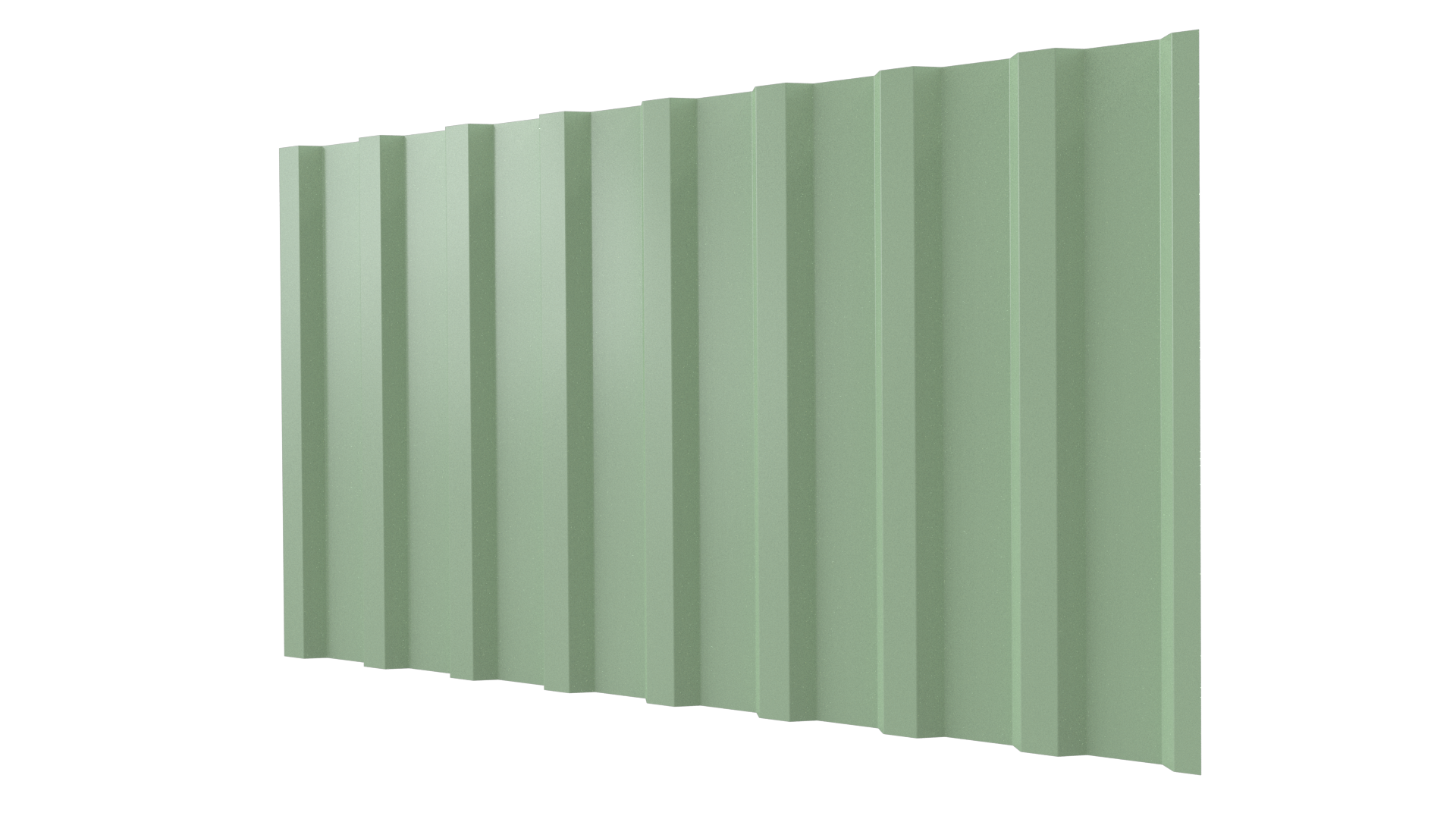 Профнастил С20B 1150/1100x0,45 мм, 6019 бело-зеленый глянцевый