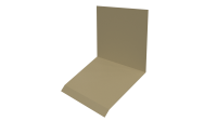 Планка примыкания верхняя к стене фальц 150x130x20 мм, 1014 слоновая кость глянцевый