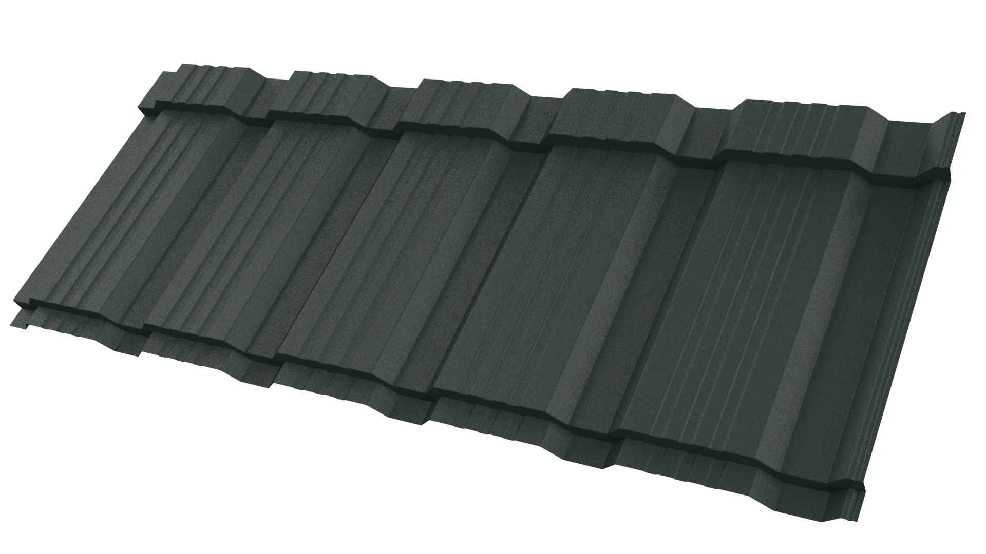 Металлочерепица Каскад 1195/1130x0,5 мм, 6009 пихтовый зелёный матовый