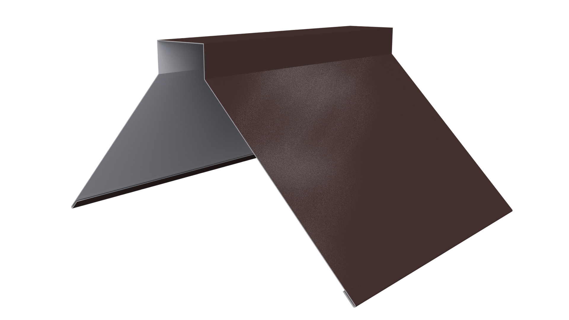Конёк фигурный 150x150x2000 мм, 8017 шоколадно-коричневый глянцевый