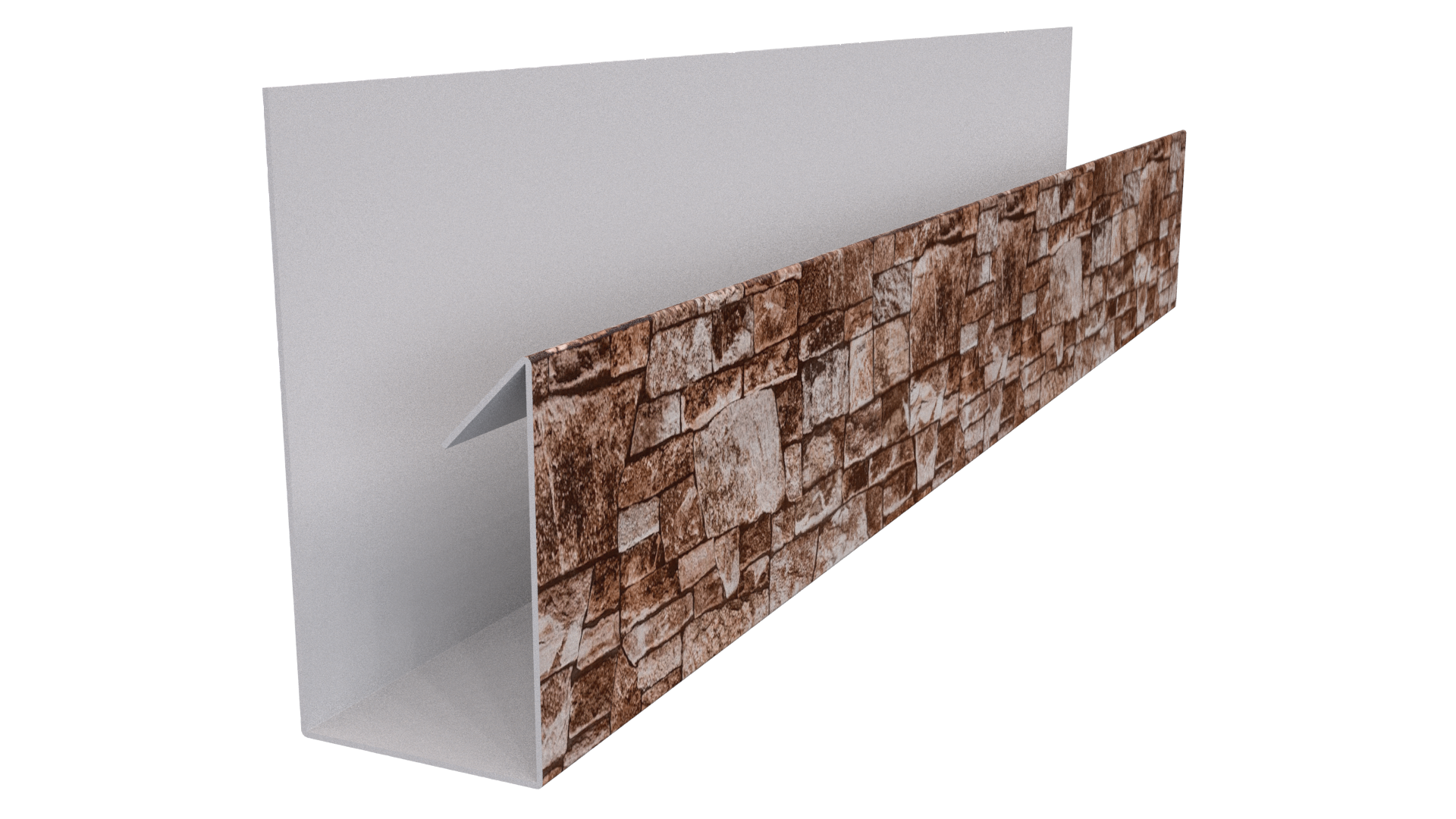 Планка П-образная 30x20x2000 мм, Дикий камень