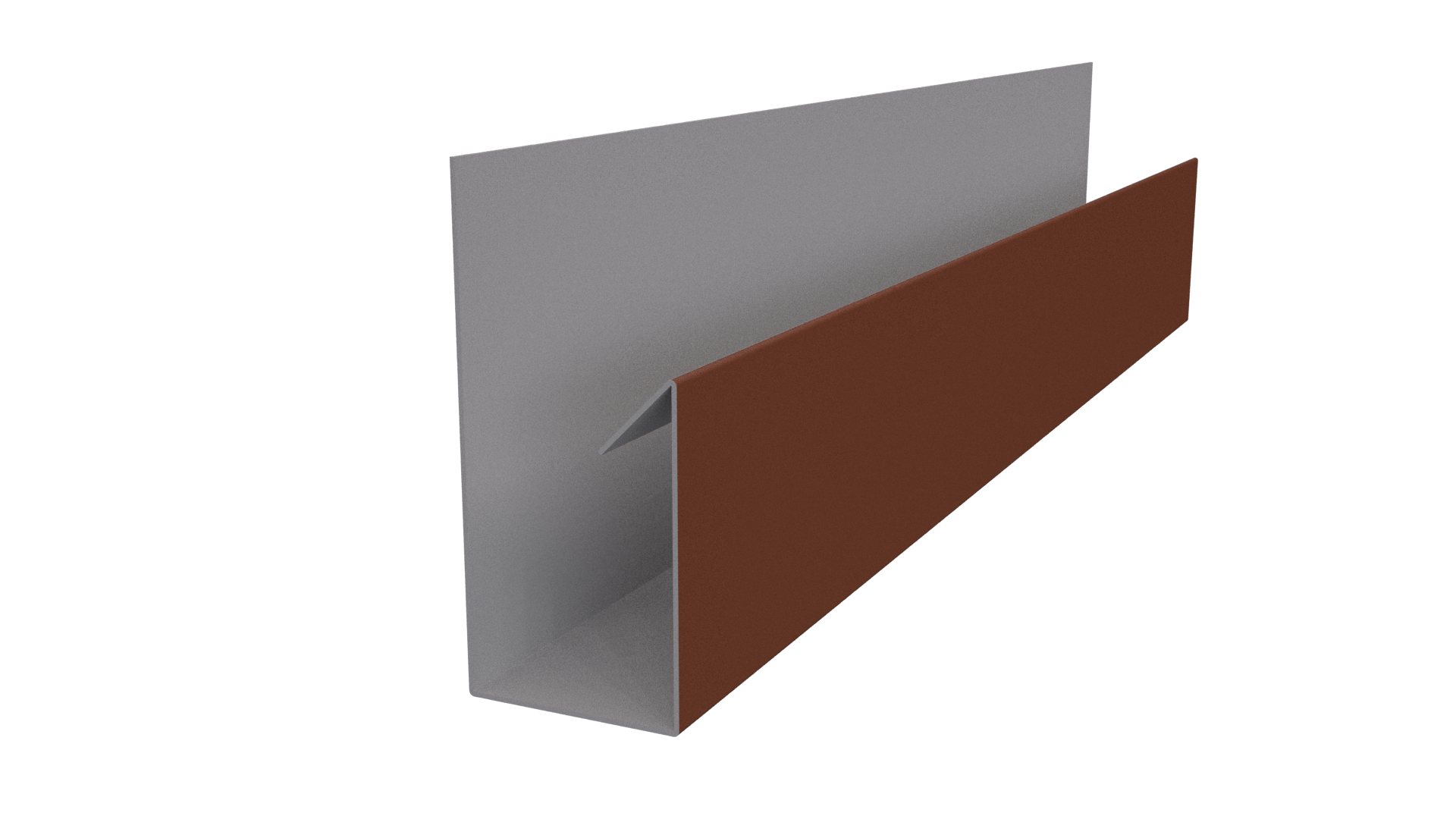 Планка П-образная 30x20x2000 мм, 8004 медно-коричневый матовый
