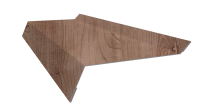 Планка примыкания в штробу 20x60x10 мм, Орех 3D