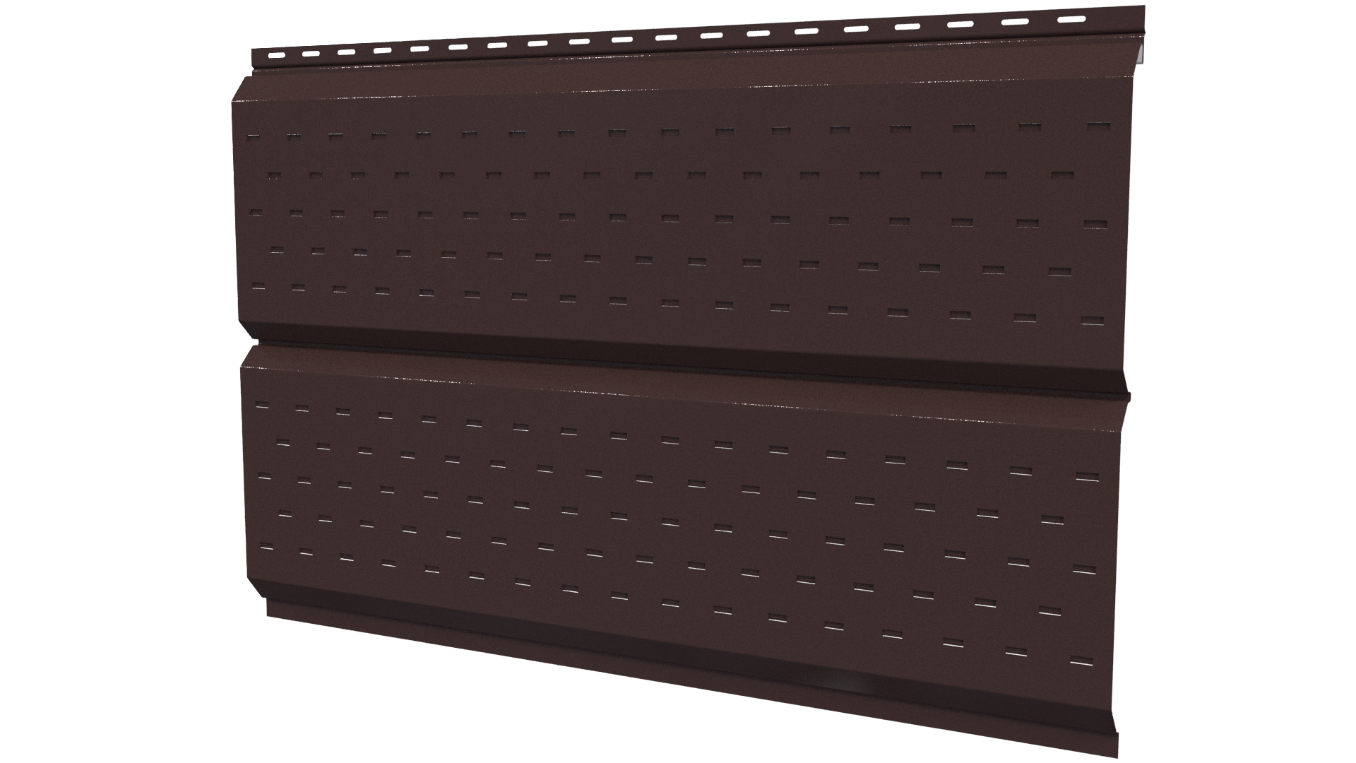 Софит Л-брус перфорированный 264/241x0,5 мм, 8017 шоколадно-коричневый PUR Pruf