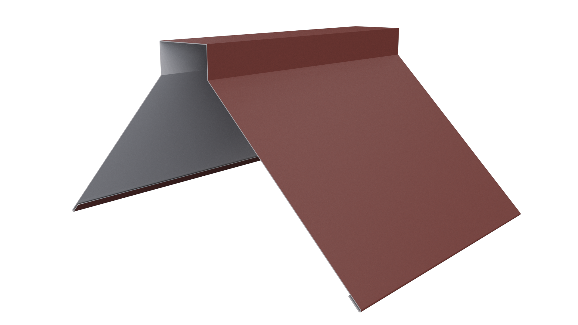 Конёк фигурный 150x150x2000 мм, 3009 оксид красный матовый