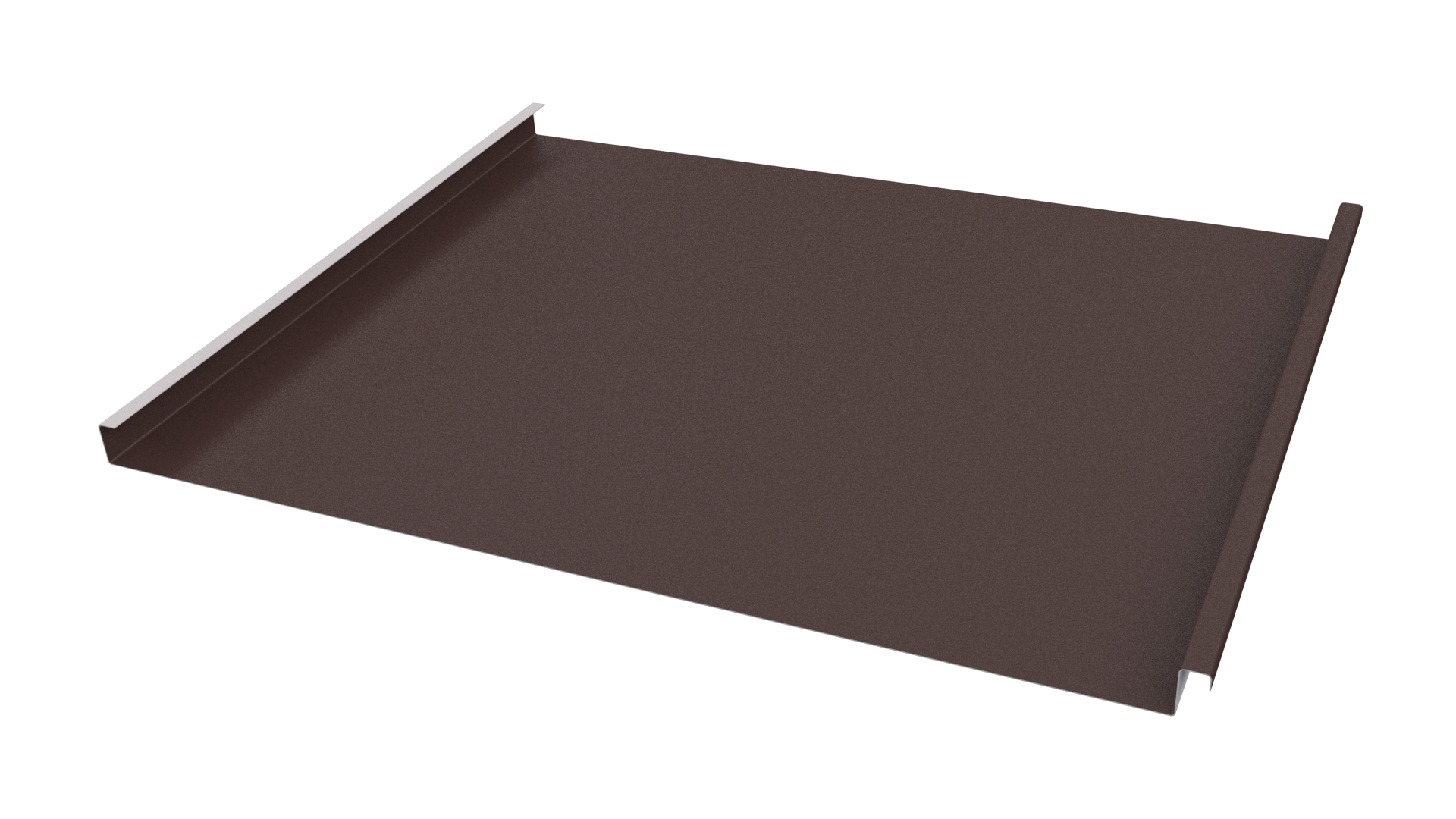 Фальцевая кровля 562/550x0,5 мм, 8017 шоколадно-коричневый стальной бархат