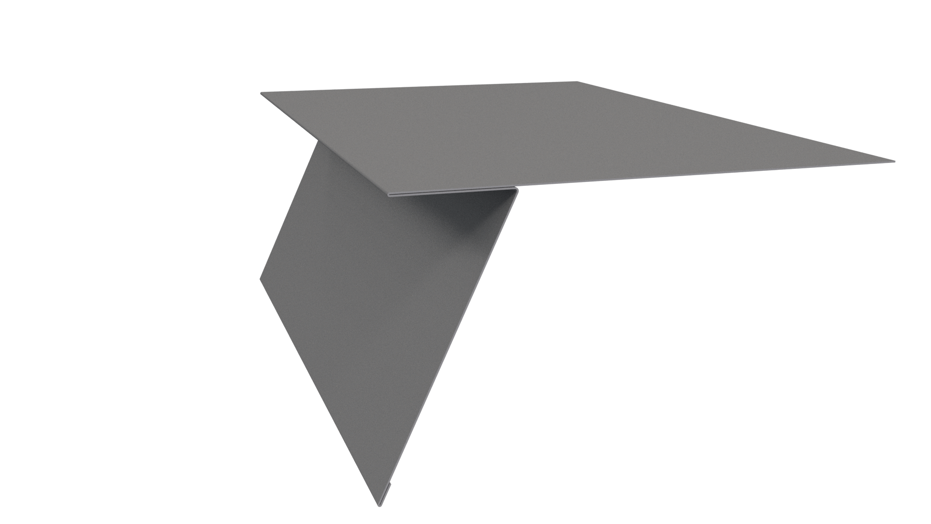 Планка карнизная фальц 130x80 мм, 9006 бело-алюминиевый глянцевый